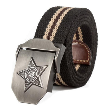 Men and Women High Quality 3D Five Rays Star Patriotic Retired Military Belt - SolaceConnect.com
