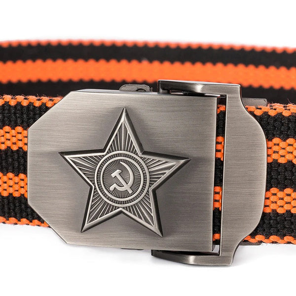 Men and Women High Quality 3D Five Rays Star Patriotic Retired Military Belt  -  GeraldBlack.com