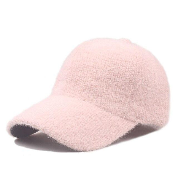Men and Women Pure Color Casquette Wool Baseball Cap With Hairball - SolaceConnect.com