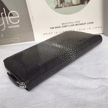 Men and Women Style Authentic Sand Stingray Skin Long Exotic Wallets  -  GeraldBlack.com