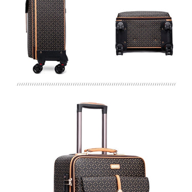 Men and Women Synthetic Leather Spinner Travel Luggage Suitcase  -  GeraldBlack.com