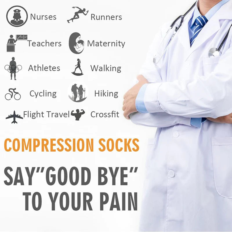 Men and Women Varicose Veins Medical Golf Tube Casual Compression Socks  -  GeraldBlack.com