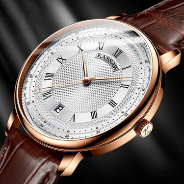 Men Automatic Mechanical Wristwatch Fashion 40mm Stainless Steel Sapphire Crystal Calendar Clocks  -  GeraldBlack.com