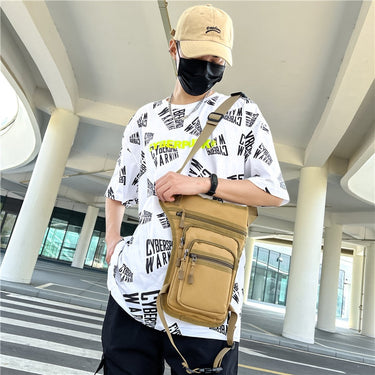 Men Canvas Drop Waist Bags Outdoor Motorcycle Riding Leg Pack Bag for Work Male Small Luya Fishing  -  GeraldBlack.com