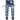 Men European And American Style Fashion Broken Embroidery Skull Stretch Small Foot Jeans  -  GeraldBlack.com