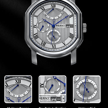 Men Mechanical Miyota 9110 Movt Automatic Wristwatch Clock Sapphire Self Winding Watch Waterproof  -  GeraldBlack.com