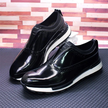 Men Non-Slip Sole Glossy Sneakers Wedding High-End Occasion Dating Shoes A19  -  GeraldBlack.com