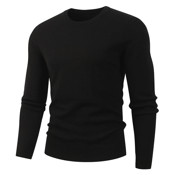Men O Neck-Black Pullover Thicken Cotton Autumn Winter Jersey Sweatshirt Sweaters Boy Jumpers  -  GeraldBlack.com