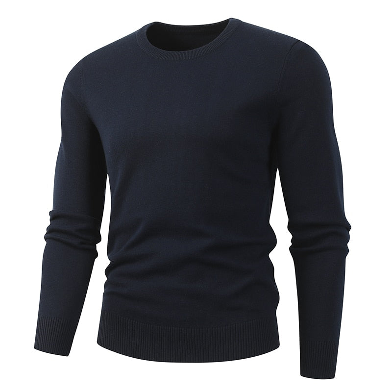 Men O Neck-Navy Pullover Thicken Cotton Autumn Winter Jersey Sweatshirt Sweaters Boy Jumpers  -  GeraldBlack.com