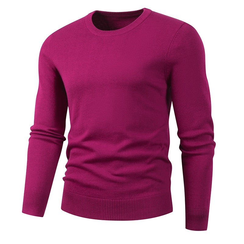 Men O Neck-Purple Red Pullover Thicken Cotton Autumn Winter Jersey Sweatshirt Sweaters Boy Jumpers  -  GeraldBlack.com