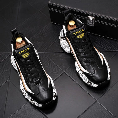 Men Platform Sneakers Vintage Thick Sole Trainers Running Shoes Youth Boy Gym Teenagers b71  -  GeraldBlack.com