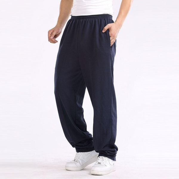 Men Plus Size 6XL Solid Baggy Loose Elastic Cotton Casual Sweatpants - SolaceConnect.com
