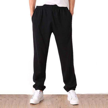 Men Plus Size 6XL Solid Baggy Loose Elastic Cotton Casual Sweatpants - SolaceConnect.com