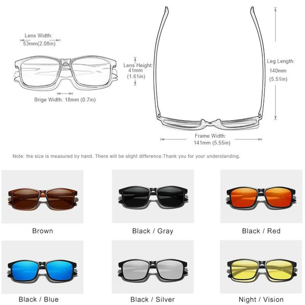 Men's 1.1mm Thickness Lens Ultra-Light TR90 Polarized Sports Driving Sunglasses - SolaceConnect.com