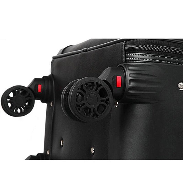 Men's 16 20-inch Genuine Leather Hand Luggage Cabin Travel Trolley Bag  -  GeraldBlack.com