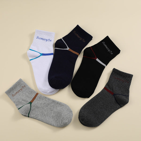 Men's 3 Pairs Lot Casual Thick Cotton Solid Breathable Outdoor Socks  -  GeraldBlack.com