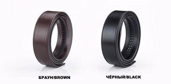100% Solid Cowhide Leather Smooth Surface Automatic Style Belts Only for Men 35mm Width Without - SolaceConnect.com