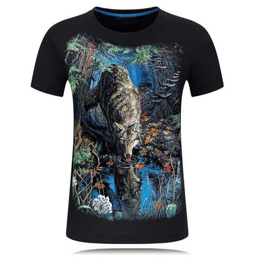 Men's 3D Angel Print Casual Hip Hop T-Shirt with O-Neck Short Sleeves - SolaceConnect.com
