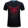 Men's 3D Angel Print Casual Hip Hop T-Shirt with O-Neck Short Sleeves - SolaceConnect.com