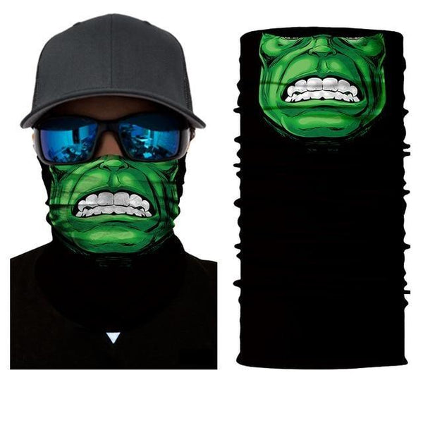 Men's 3D Seamless Multifunction Comic Characters Skull Printed Face Guard - SolaceConnect.com