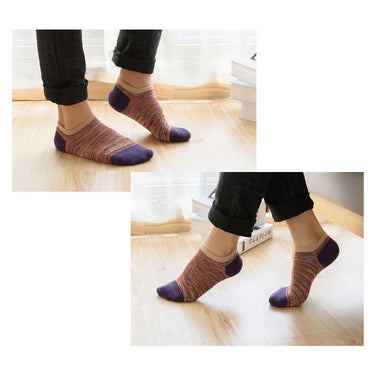 Men's 5 Pairs Lot Casual Cotton Harajuku Japanese Style Ankle Socks  -  GeraldBlack.com