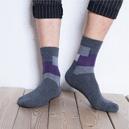 Men's 5 Pairs Lot Wool Cashmere Breathable Casual Warm Winter Socks  -  GeraldBlack.com