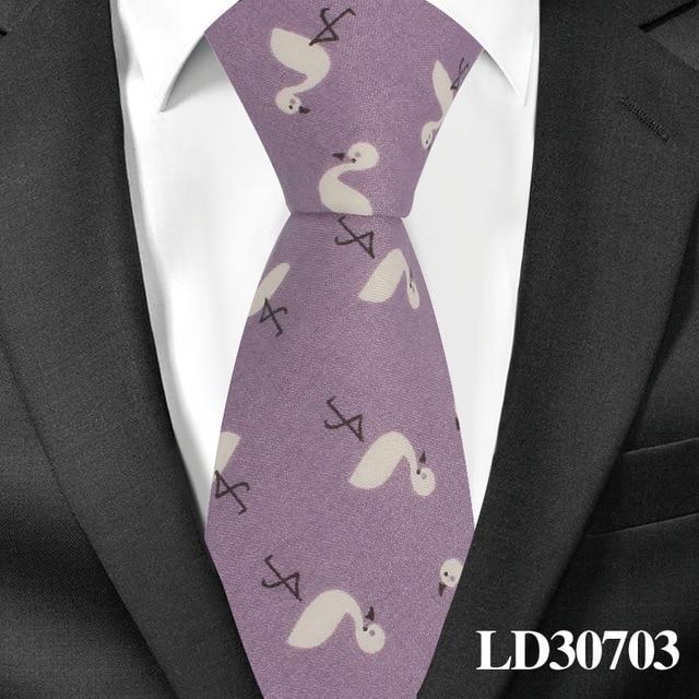 Men's 7cm Business Fashion Groom Cravats Cotton Printed Necktie - SolaceConnect.com