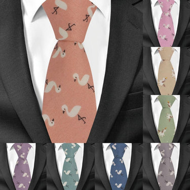 Men's 7cm Business Fashion Groom Cravats Cotton Printed Necktie  -  GeraldBlack.com