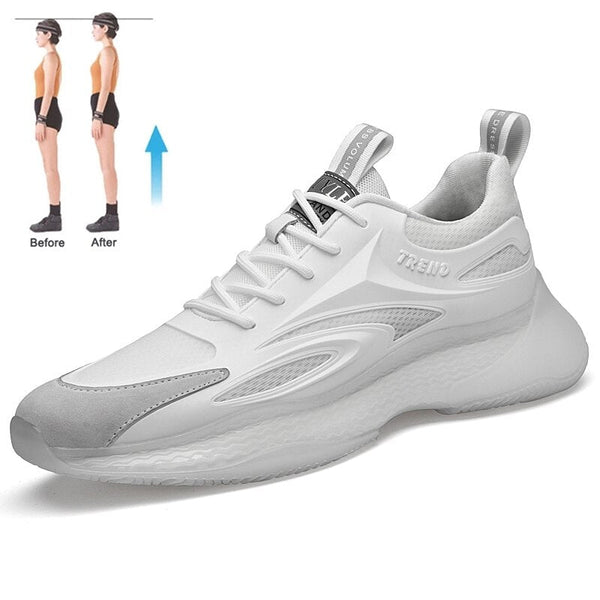 Men's 7cm Height Increasing Comfortable Cushion Sneakers Footwear Shoes  -  GeraldBlack.com