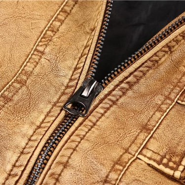 Men's 7XL Autumn Synthetic Faux Leather Coat Slim Fit Motorcycle Jacket - SolaceConnect.com