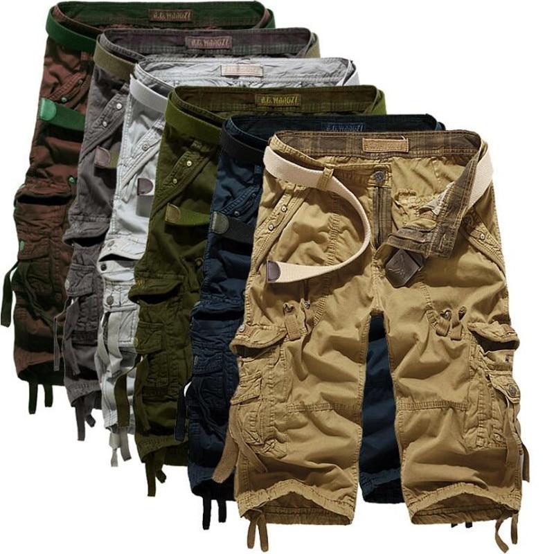 Men's 8-Color Plus Size Brand Summer Camouflage Loose Cargo Shorts - SolaceConnect.com