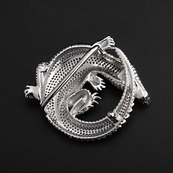 925 Sterling Silver & gem crocodile men's belt buckle buckles jewelry A2356 - SolaceConnect.com