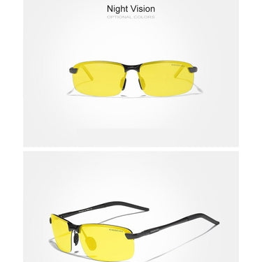 Men's Aluminum Frame Photochromic UV400 Polarized Sunglasses Eyewear - SolaceConnect.com
