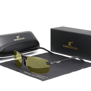 Men's Aluminum Frame Photochromic UV400 Polarized Sunglasses Eyewear  -  GeraldBlack.com