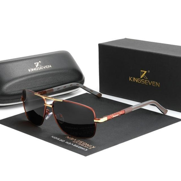 Men's Aluminum Frame UV400 Polarized Anti-reflective Driving Sunglasses - SolaceConnect.com