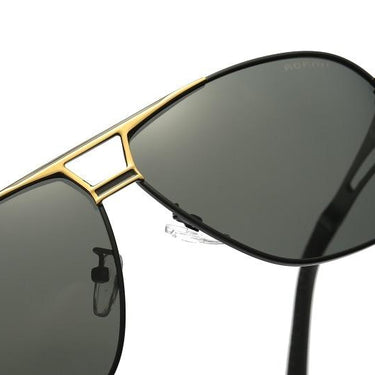 Men's Aluminum Frame UV400 Polarized Anti-reflective Square Sunglasses - SolaceConnect.com