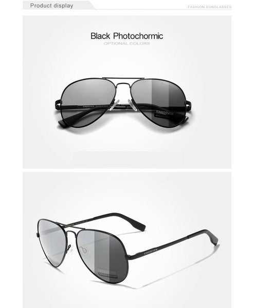 Men's Aluminum Frames Photochromic Polarized UV400 Lens Sunglasses Eyewear - SolaceConnect.com