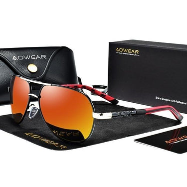 Men's Aluminum Mirror Polarized Aviation Driving Sunglasses Eyewear - SolaceConnect.com