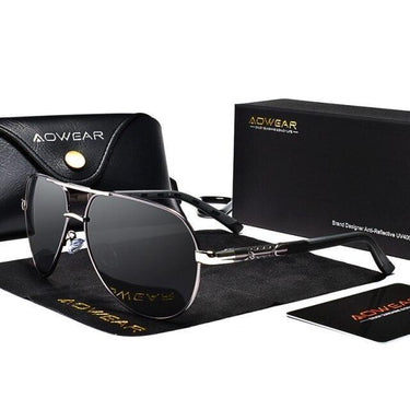 Men's Aluminum Mirror Polarized Aviation Driving Sunglasses Eyewear - SolaceConnect.com