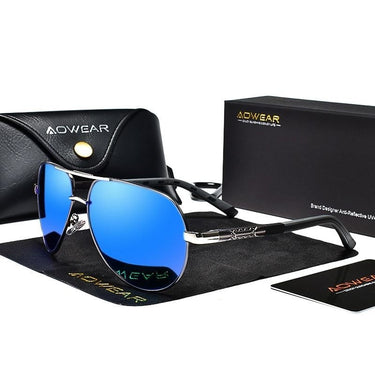 Men's Aluminum Mirror Polarized Aviation Driving Sunglasses Eyewear  -  GeraldBlack.com
