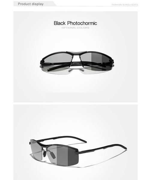 Men's Aluminum Polarized Photochromic Chameleon Day Night Vision Sunglasses - SolaceConnect.com