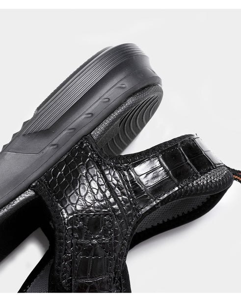 Men's Authentic Alligator Leather Leisure Casual Hook Loop Sandals  -  GeraldBlack.com