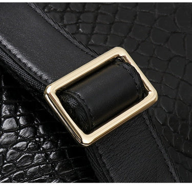 Men's Authentic Crocodile Leather Zipper Closure Travelling Duffel Bags  -  GeraldBlack.com