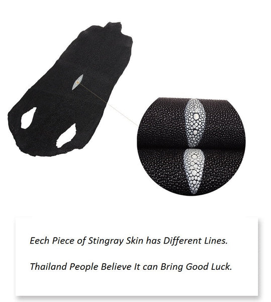 Men's Authentic Genuine Stingray Leather Zipper Closure Wristlets Bag  -  GeraldBlack.com