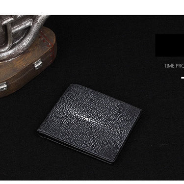 Men's Authentic Real True Stingray Leather Card Holder Short Wallet  -  GeraldBlack.com