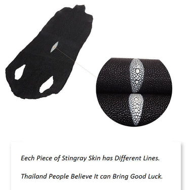 Men's Authentic Stingray Skin Passcode Zip Closure Wristlets Clutch Bag  -  GeraldBlack.com