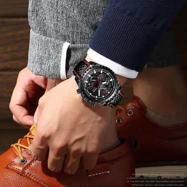 Men's Automatic Mechanical Leather Waterproof Chronograph Sport Wrist Watch  -  GeraldBlack.com