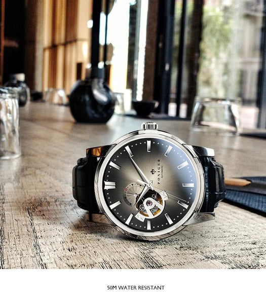 Men's Automatic Mechanical Waterproof Hollow Fashion Business Watches - SolaceConnect.com