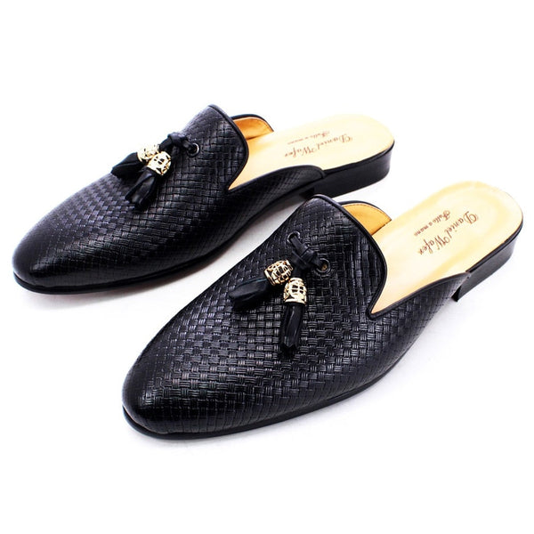 Men's Autumn Classic Casual Breathable Cow Genuine Leather Slippers  -  GeraldBlack.com