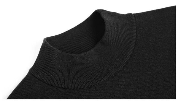 Men's Autumn Cotton Knitted Slim Pullover Turtleneck Sweaters - SolaceConnect.com